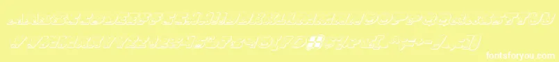 LandSharkOutlineItalic Font – White Fonts on Yellow Background