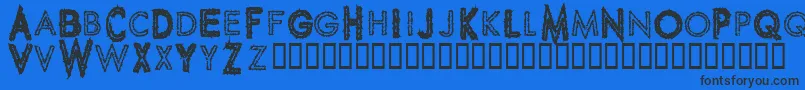 SpikeCrumbGeiger Font – Black Fonts on Blue Background