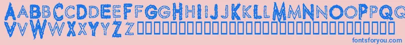 SpikeCrumbGeiger Font – Blue Fonts on Pink Background