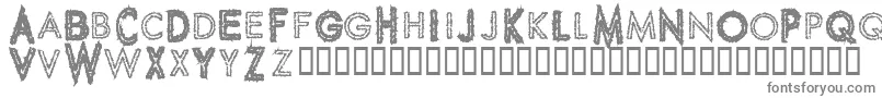 フォントSpikeCrumbGeiger – 白い背景に灰色の文字