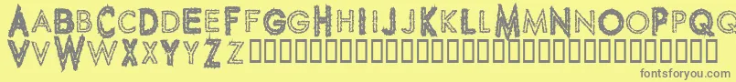 SpikeCrumbGeiger Font – Gray Fonts on Yellow Background