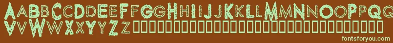 SpikeCrumbGeiger Font – Green Fonts on Brown Background