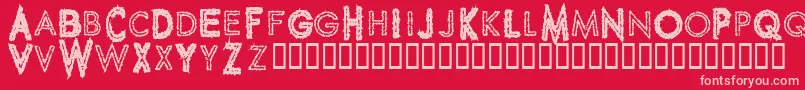 SpikeCrumbGeiger Font – Pink Fonts on Red Background