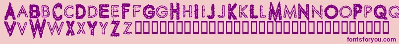 SpikeCrumbGeiger-Schriftart – Violette Schriften auf rosa Hintergrund