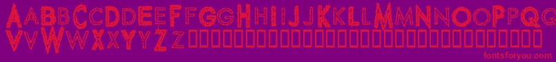 SpikeCrumbGeiger Font – Red Fonts on Purple Background