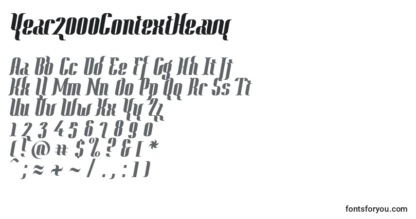 Year2000ContextHeavyフォント–アルファベット、数字、特殊文字