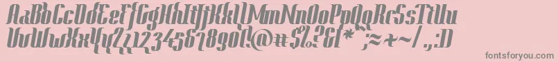 Year2000ContextHeavy Font – Gray Fonts on Pink Background