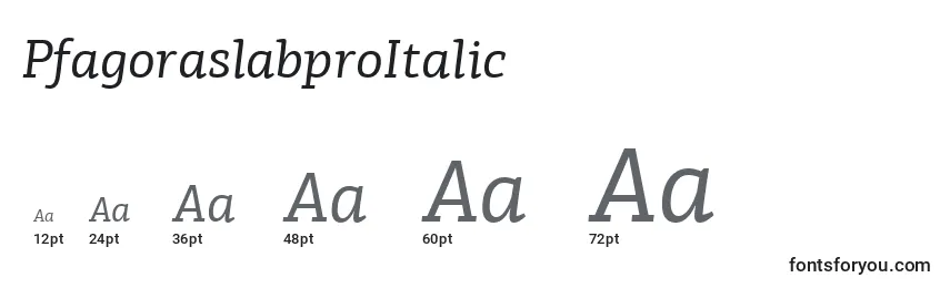 Größen der Schriftart PfagoraslabproItalic
