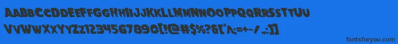 Goblincreekleft Font – Black Fonts on Blue Background