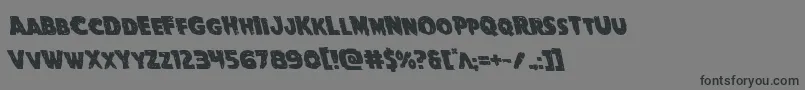 Goblincreekleft-Schriftart – Schwarze Schriften auf grauem Hintergrund