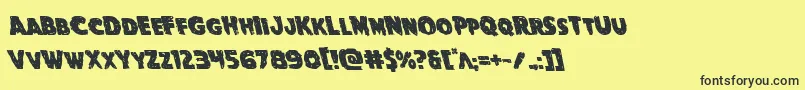 Goblincreekleft Font – Black Fonts on Yellow Background