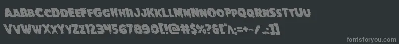 フォントGoblincreekleft – 黒い背景に灰色の文字