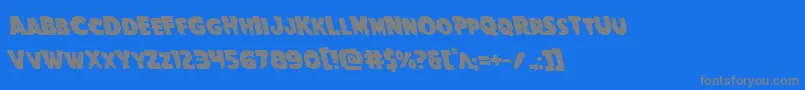 Czcionka Goblincreekleft – szare czcionki na niebieskim tle