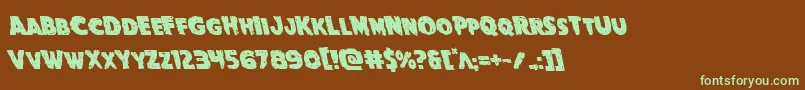 Goblincreekleft Font – Green Fonts on Brown Background