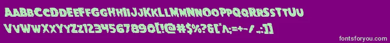 Goblincreekleft Font – Green Fonts on Purple Background