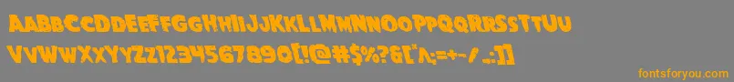 Goblincreekleft Font – Orange Fonts on Gray Background