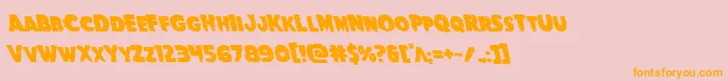 Goblincreekleft Font – Orange Fonts on Pink Background