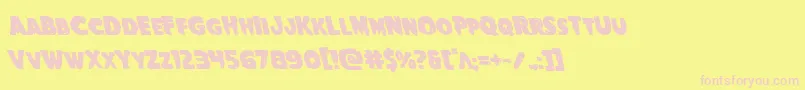 Goblincreekleft Font – Pink Fonts on Yellow Background