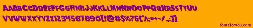 Goblincreekleft Font – Purple Fonts on Orange Background