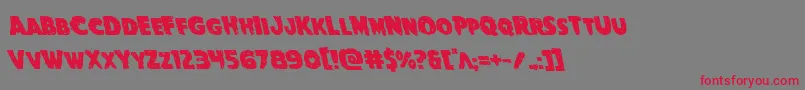 フォントGoblincreekleft – 赤い文字の灰色の背景