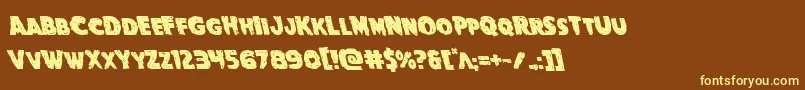 Goblincreekleft Font – Yellow Fonts on Brown Background