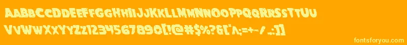 Goblincreekleft Font – Yellow Fonts on Orange Background