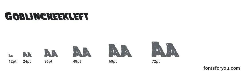 Goblincreekleft Font Sizes