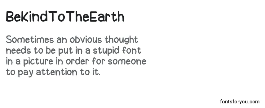 Review of the BeKindToTheEarth Font