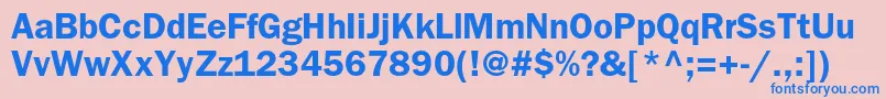 ItcfranklingothicstdDemi Font – Blue Fonts on Pink Background