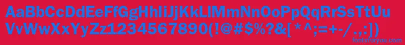 ItcfranklingothicstdDemi Font – Blue Fonts on Red Background