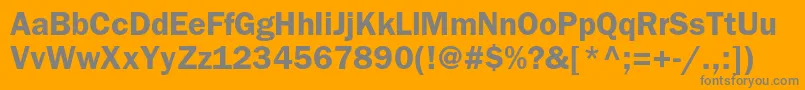 ItcfranklingothicstdDemi Font – Gray Fonts on Orange Background