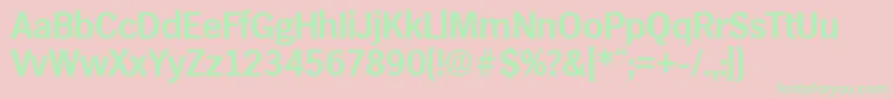 HamburgDemibold Font – Green Fonts on Pink Background