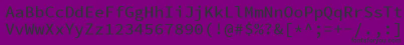 SourcecodeproMedium Font – Black Fonts on Purple Background