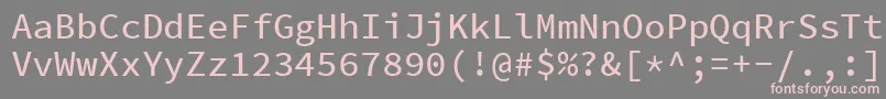 SourcecodeproMedium Font – Pink Fonts on Gray Background