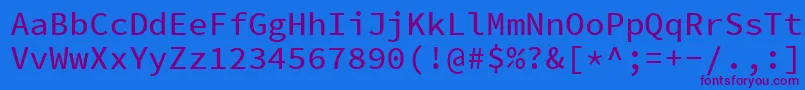 More about SourcecodeproMedium Font SourcecodeproMedium Font – Purple Fonts on Blue Background