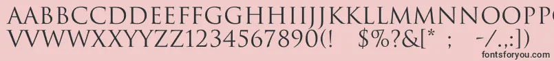 フォントDwitanNormal – ピンクの背景に黒い文字