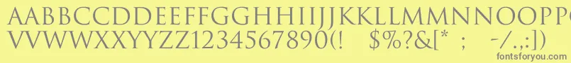 DwitanNormal Font – Gray Fonts on Yellow Background