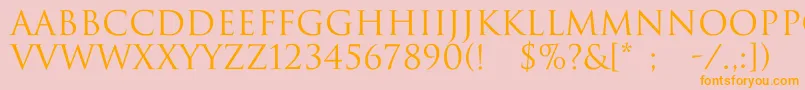 DwitanNormal Font – Orange Fonts on Pink Background