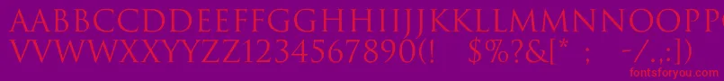 DwitanNormal Font – Red Fonts on Purple Background