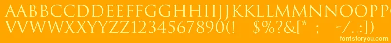 DwitanNormal Font – Yellow Fonts on Orange Background