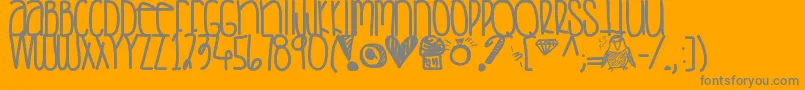 Saturdaylove Font – Gray Fonts on Orange Background