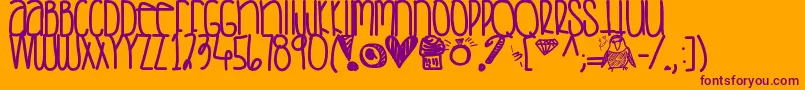 Saturdaylove Font – Purple Fonts on Orange Background