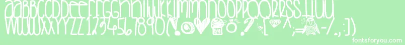 Saturdaylove Font – White Fonts on Green Background