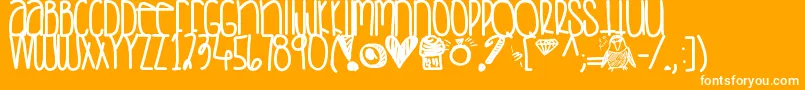 Saturdaylove Font – White Fonts on Orange Background