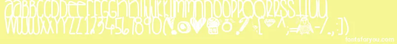 Saturdaylove Font – White Fonts on Yellow Background
