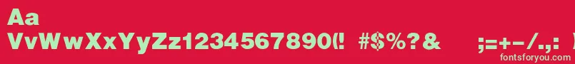 Ultrablack Font – Green Fonts on Red Background