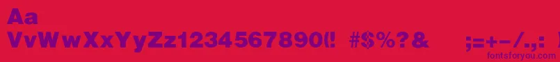 Ultrablack Font – Purple Fonts on Red Background