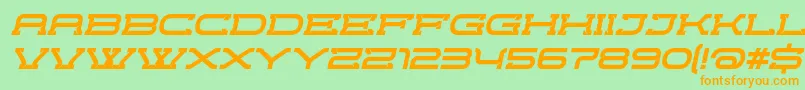 CrewordItalic Font – Orange Fonts on Green Background