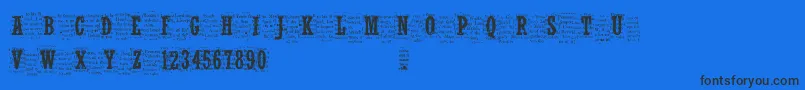 Cfnelsonoldnewspaper Font – Black Fonts on Blue Background