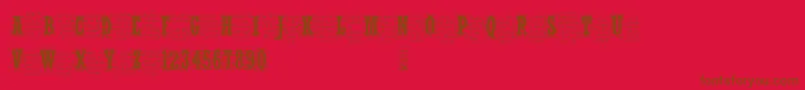 Cfnelsonoldnewspaper Font – Brown Fonts on Red Background